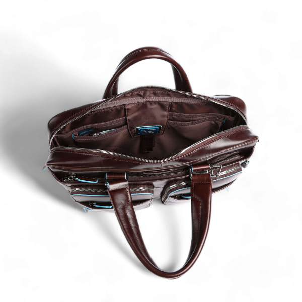 Piquadro Cartella Porta PC 14" in Pelle, Nera