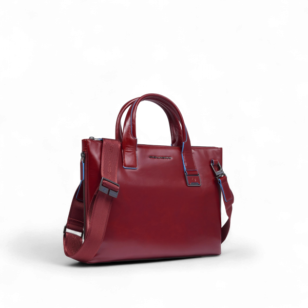 Piquadro Borsa Porta PC 14" Espandibile in Pelle, Rossa - CA6857B2/R