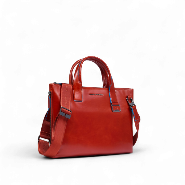 Piquadro Borsa Porta PC 14" Espandibile in Pelle, Arancio - CA6857B2/CU4