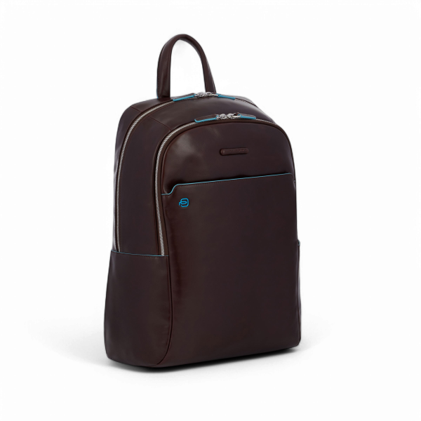 Piquadro Zaino in Pelle Porta PC 15.6", Mogano