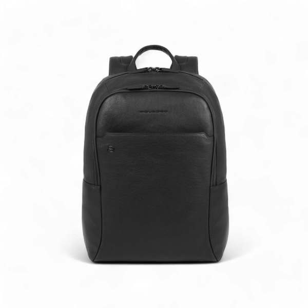 Piquadro Zaino in Pelle Porta PC 15.6", Nero