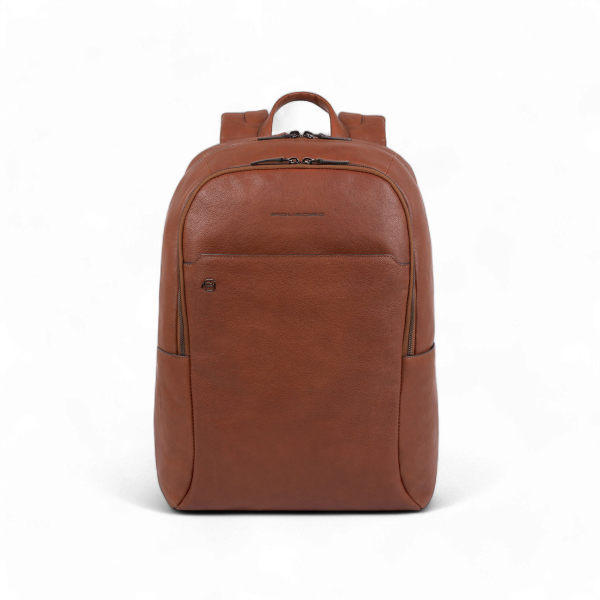 Piquadro Zaino in Pelle Porta PC 15.6", Cuoio