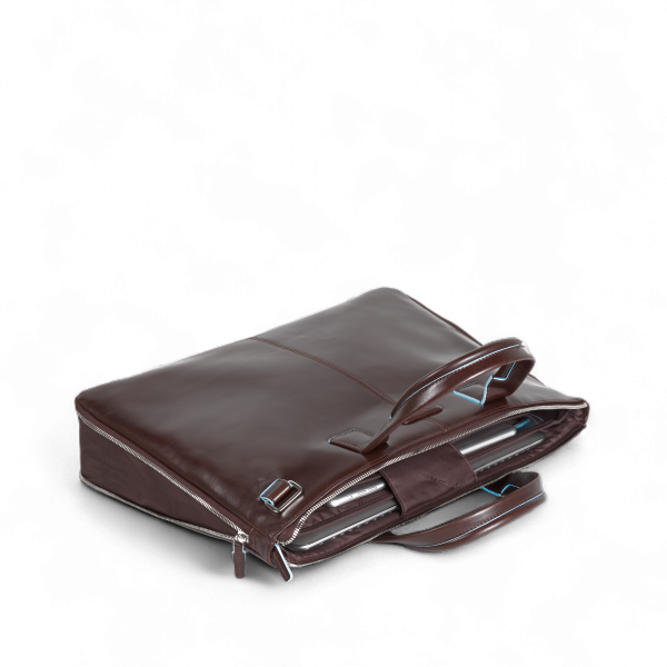 Piquadro Cartella Sottile Espandibile Porta PC 15.6" in Pelle, Mogano - CA4021B2/MO