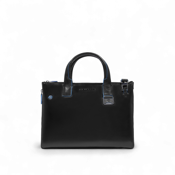 Piquadro Borsa Porta PC 14" Espandibile in Pelle, Nera - CA6857B2/N