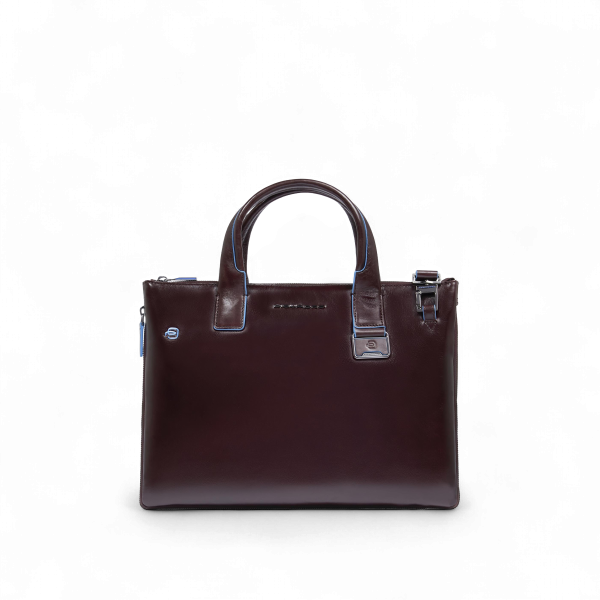 Piquadro Borsa Porta PC 14" Espandibile in Pelle, Mogano - CA6857B2/MO