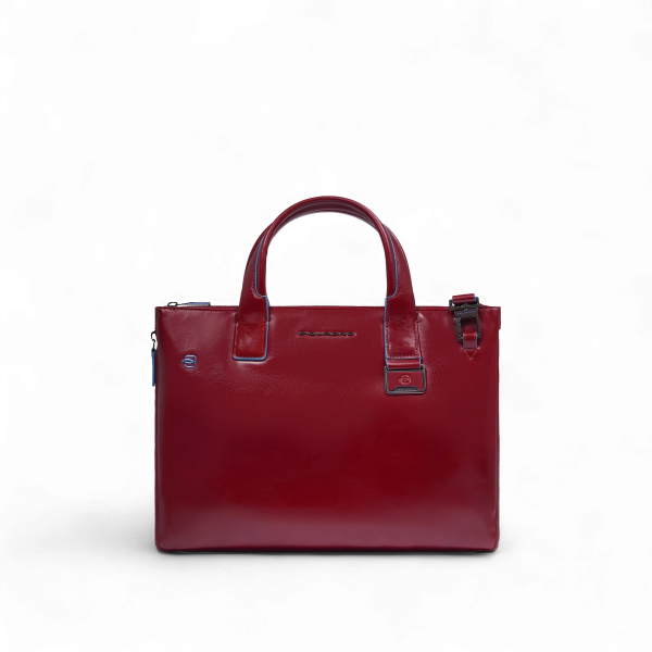 Piquadro Borsa Porta PC 14" Espandibile in Pelle, Rossa - CA6857B2/R