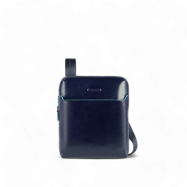 Piquadro Borsello Porta Tablet 13" in Pelle, Blu