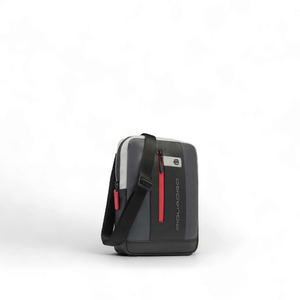 Piquadro Borsello Urban Porta Tablet 11" in Pelle, Grigio e Nero