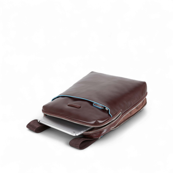 Piquadro Borsello Porta Tablet 13" in Pelle, Mogano