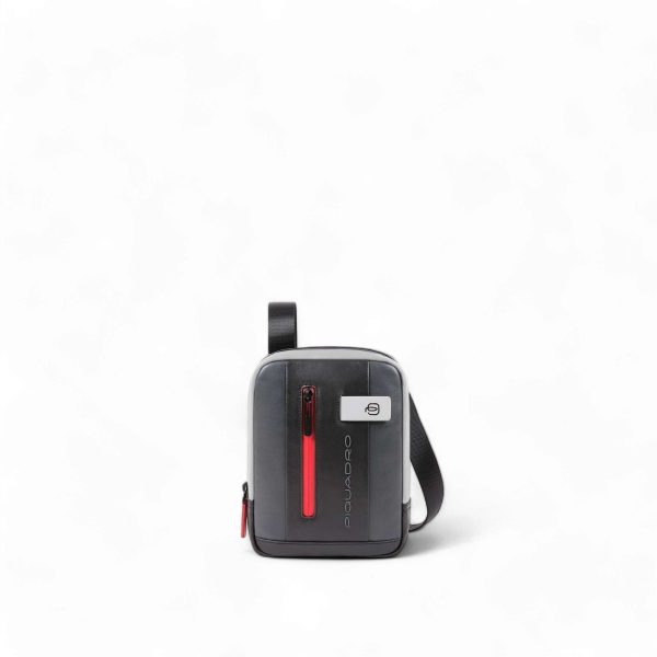 Piquadro Borsello Urban Porta iPad® mini in Pelle, Grigio e Nero