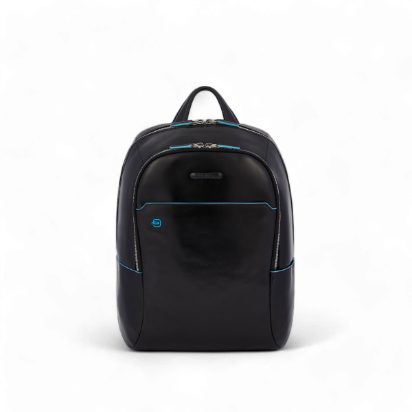 Piquadro Zaino in Pelle Porta PC 14", Nero