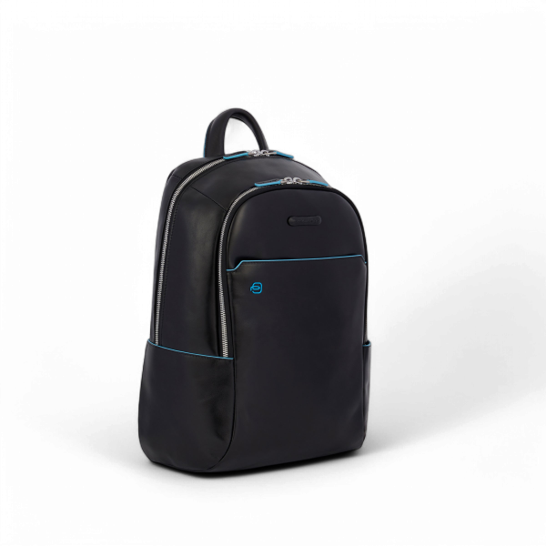 Piquadro Zaino in Pelle Porta PC 14", Nero