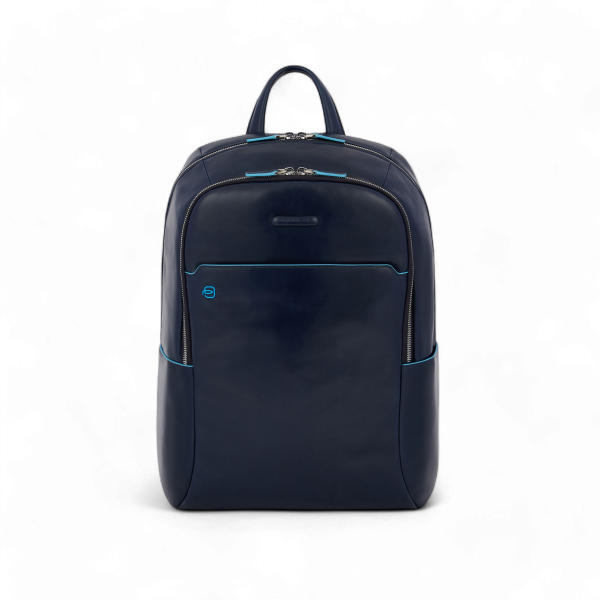 Piquadro Zaino in Pelle Porta PC 15.6", Blu