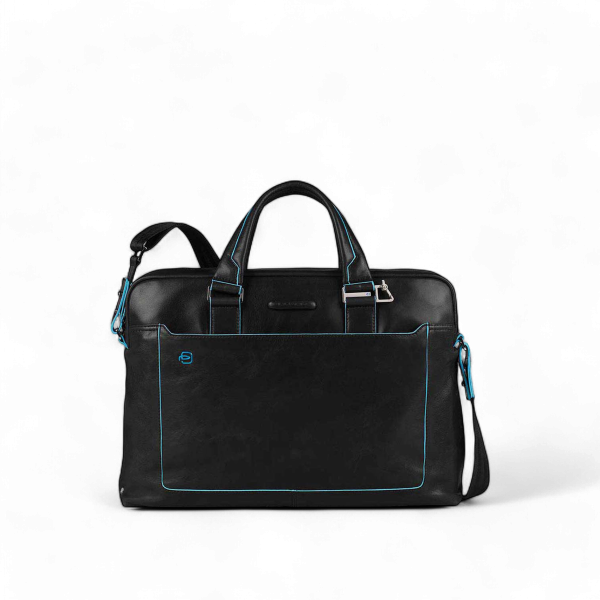 Piquadro Cartella Porta PC 14" in Pelle, Nera