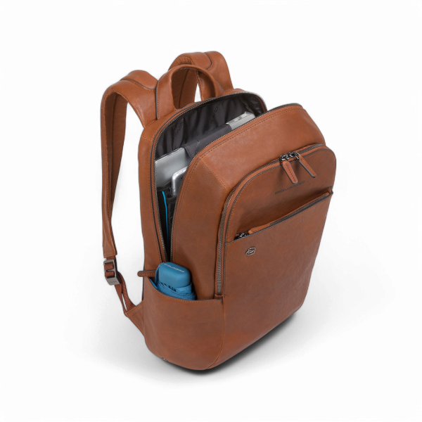 Piquadro Zaino in Pelle Porta PC 14", Nero