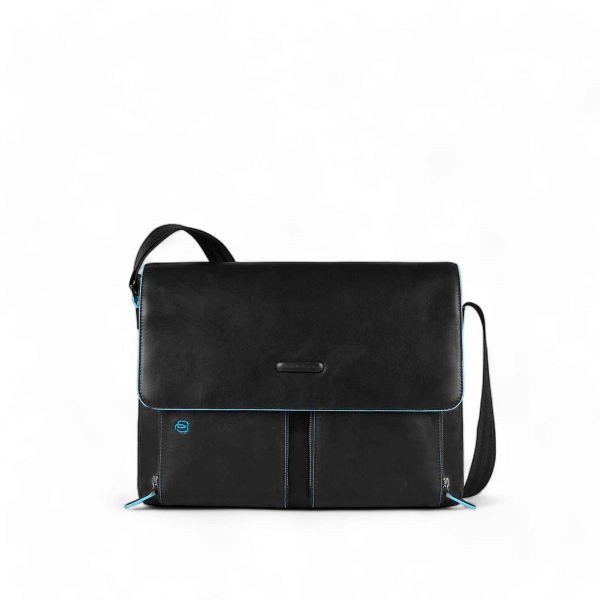 Piquadro Borsa Messenger PC 14" in Pelle, Nera