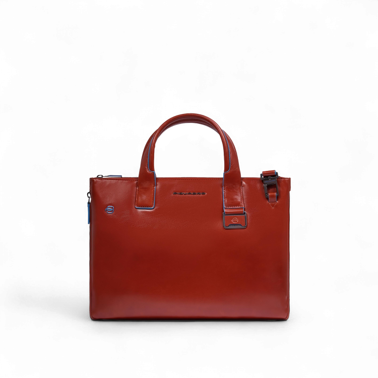 Piquadro Borsa Porta PC 14" Espandibile in Pelle, Arancio - CA6857B2/CU4