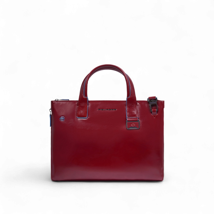 Piquadro Borsa Porta PC 14" Espandibile in Pelle, Rossa - CA6857B2/R