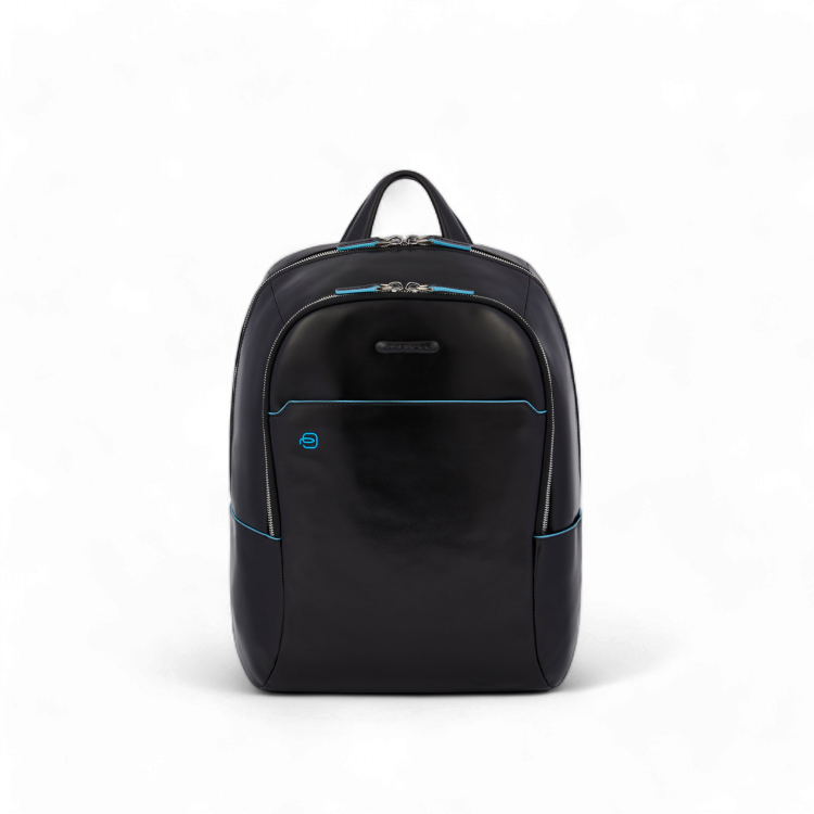 Piquadro Zaino in Pelle Porta PC 14", Nero