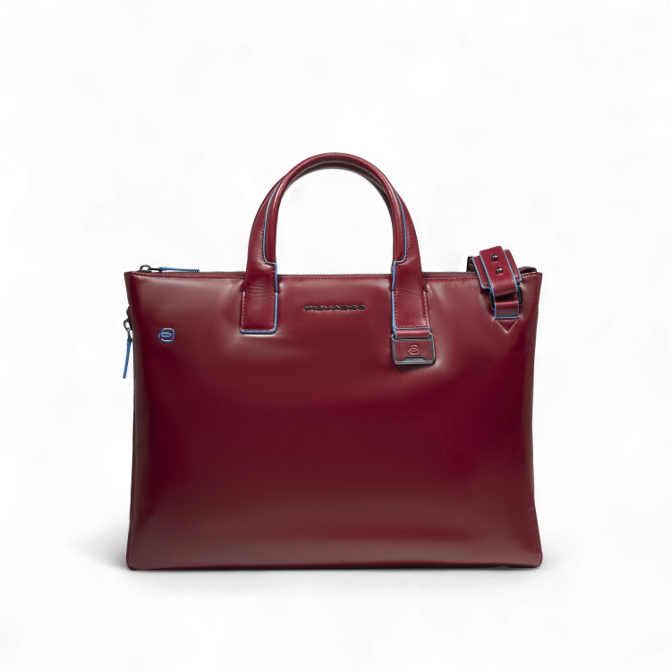 Piquadro Cartella Sottile Espandibile Porta PC 15.6" in Pelle, Rossa - CA4021B2/R